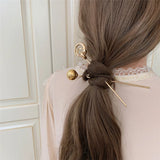 2pcs Women Metal Hairpins Clip Bridal Hair Jewelry Bun Maker