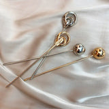2pcs Women Metal Hairpins Clip Bridal Hair Jewelry Bun Maker