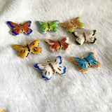 Enamel Butterfly Pendant Beads DIY Necklace Making Charms Copper Jewelry