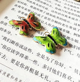Enamel Butterfly Pendant Beads DIY Necklace Making Charms Copper Jewelry