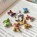 Enamel Butterfly Pendant Beads DIY Necklace Making Charms Copper Jewelry