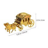 2pcs Golden Cart Shape Candy Boxes for Wedding