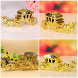 2pcs Golden Cart Shape Candy Boxes for Wedding