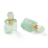 2pcs Fluorites Stone Perfume Bottle Pendant for Jewelry Making DIY