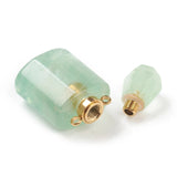 2pcs Fluorites Stone Perfume Bottle Pendant for Jewelry Making DIY