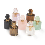2pcs Fluorites Stone Perfume Bottle Pendant for Jewelry Making DIY