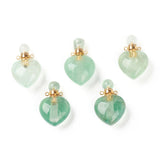 2pcs Amethyst Pink Quartz Perfume Bottle Pendant Necklace