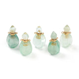 2pcs Natural Stone Perfume Bottle Charms for Necklace Jewelry Making