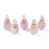 2pcs Natural Stone Perfume Bottle Charms for Necklace Jewelry Making