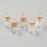 2pcs Natural Stone Perfume Bottle Charms for Necklace Jewelry Making