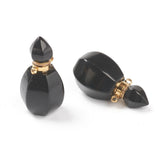 2pcs Natural Stone Perfume Bottle Charms for Necklace Jewelry Making