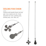 2pcs Fan Chain Ball Light Pulls Beaded Fan Chandelier Chain Pendant Extension