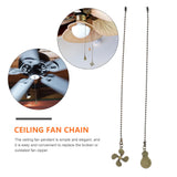 2pcs Fan Chain Ball Light Pulls Beaded Fan Chandelier Chain Pendant Extension