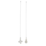 2pcs Fan Chain Ball Light Pulls Beaded Fan Chandelier Chain Pendant Extension