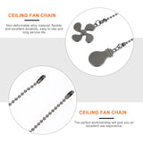 2pcs Beaded Fan Pulls Chandelier Chain Ceiling Light Pulls for Home