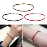 Kabbalah Braided Leather Bracelet with Lobster Clasp