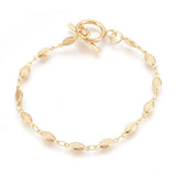 Stainless Steel Link Chain Bracelets for Women with Cross Heart Beads