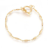 Stainless Steel Link Chain Bracelets for Women with Cross Heart Beads
