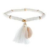 2pcs Bohemian Shell Tassel Bracelet Multicolor Beach Boho Statement