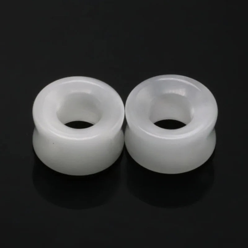 2pcs Organic Stone Ear Expanders Stretching Plug Earrings
