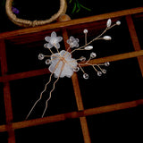 2pc Floral Hairpin Wedding Hair Accessories U-shaped Hair Clip Fo