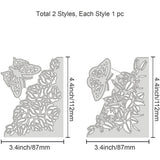 2pcs Flower Corner Metal Cutting Dies for DIY Scrapbook Cards Making