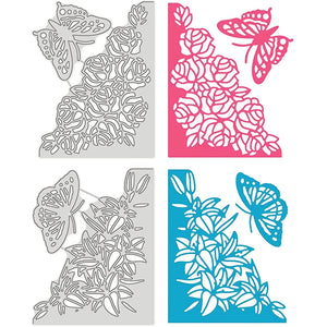2pcs Flower Corner Metal Cutting Dies for DIY Scrapbook Cards Making