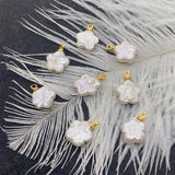 2pcs Freshwater Pearl Flower Pendant 11x15mm DIY Jewelry Women's Charm