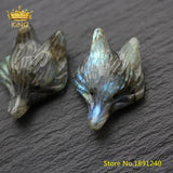 2pcs Fox Pendant Carved Fox-head Charms Fine Jewelry