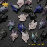 2pcs Fox Pendant Carved Fox-head Charms Fine Jewelry