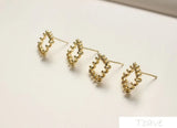 2pcs French Vintage 925 Silver Stud Earrings Accessories