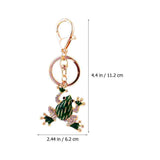 2pcs Frog Key Chain Rhinestone Key Ring Car Key Chain Backpack Charms