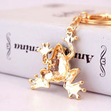 2pcs Frog Key Chain Rhinestone Key Ring Car Key Chain Backpack Charms