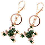 2pcs Frog Key Chain Rhinestone Key Ring Car Key Chain Backpack Charms