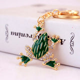 2pcs Frog Key Chain Rhinestone Key Ring Car Key Chain Backpack Charms