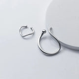 925 Sterling Silver Asymmetrical Ear Cuffs Non-pierced Minimalist Earrings