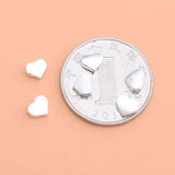 2pcs 925 Sterling Silver Heart Spacer Beads Necklace DIY Jewelry Findings