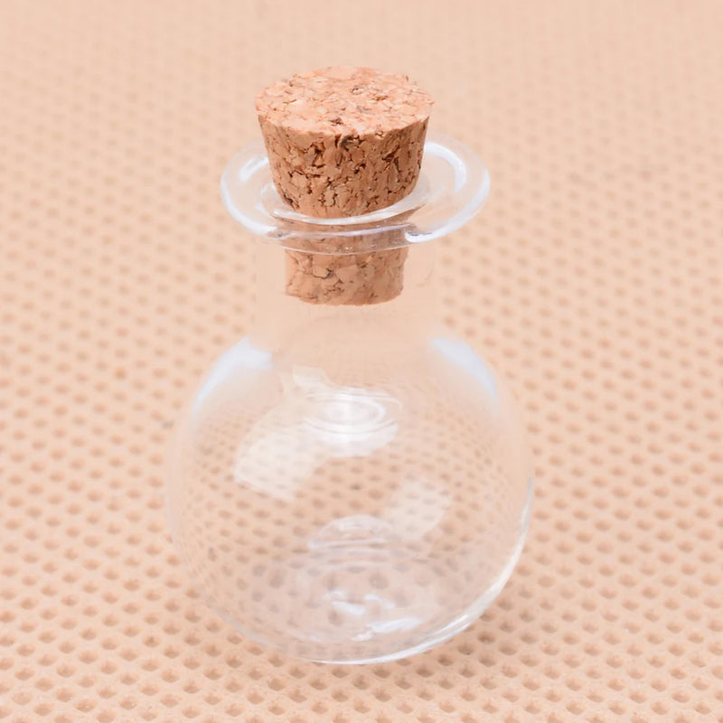 2pcs Glass Clear Bottle for Bead Containers 88x49mm Hole:15mm F60