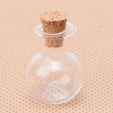 2pcs Glass Clear Bottle for Bead Containers 88x49mm Hole:15mm F60
