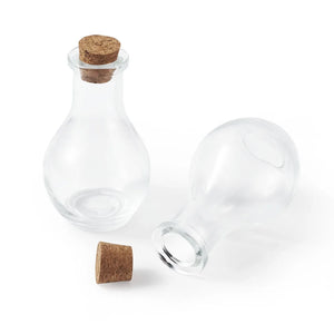 2pcs Glass Clear Bottle for Bead Containers 88x49mm Hole:15mm F60