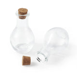 2pcs Glass Clear Bottle for Bead Containers 88x49mm Hole:15mm F60