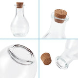 2pcs Glass Clear Bottle for Bead Containers 88x49mm Hole:15mm F60