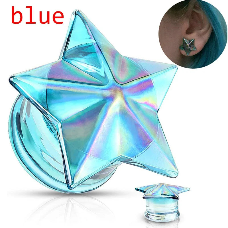 Glass Ear Plug Tunnel Gauges Stretcher Expander Earrings 6-16mm