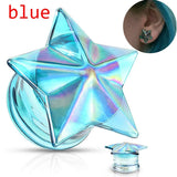 Glass Ear Plug Tunnel Gauges Stretcher Expander Earrings 6-16mm
