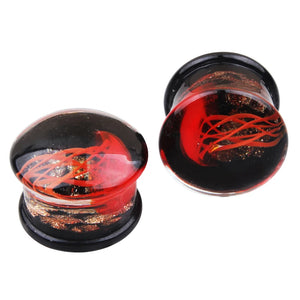 Glass Jellyfish Saddle Ear Plugs Inner Tooth Ear Gauges