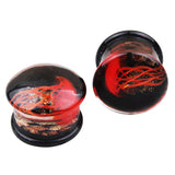 Glass Jellyfish Saddle Ear Plugs Inner Tooth Ear Gauges