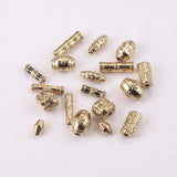 2pcs Gold-Plate Stainless Steel Cylinder Spacer Beads for Jewelry Making