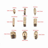 2pcs Gold-Plate Stainless Steel Cylinder Spacer Beads for Jewelry Making
