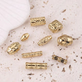 2pcs Gold-Plate Stainless Steel Cylinder Spacer Beads for Jewelry Making