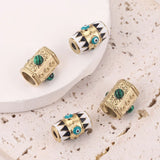 2pcs Evil Eye Charms Turquoise Bead Pendants for Necklace Making